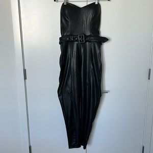 Black Leather Jumpsuit STRETCHY